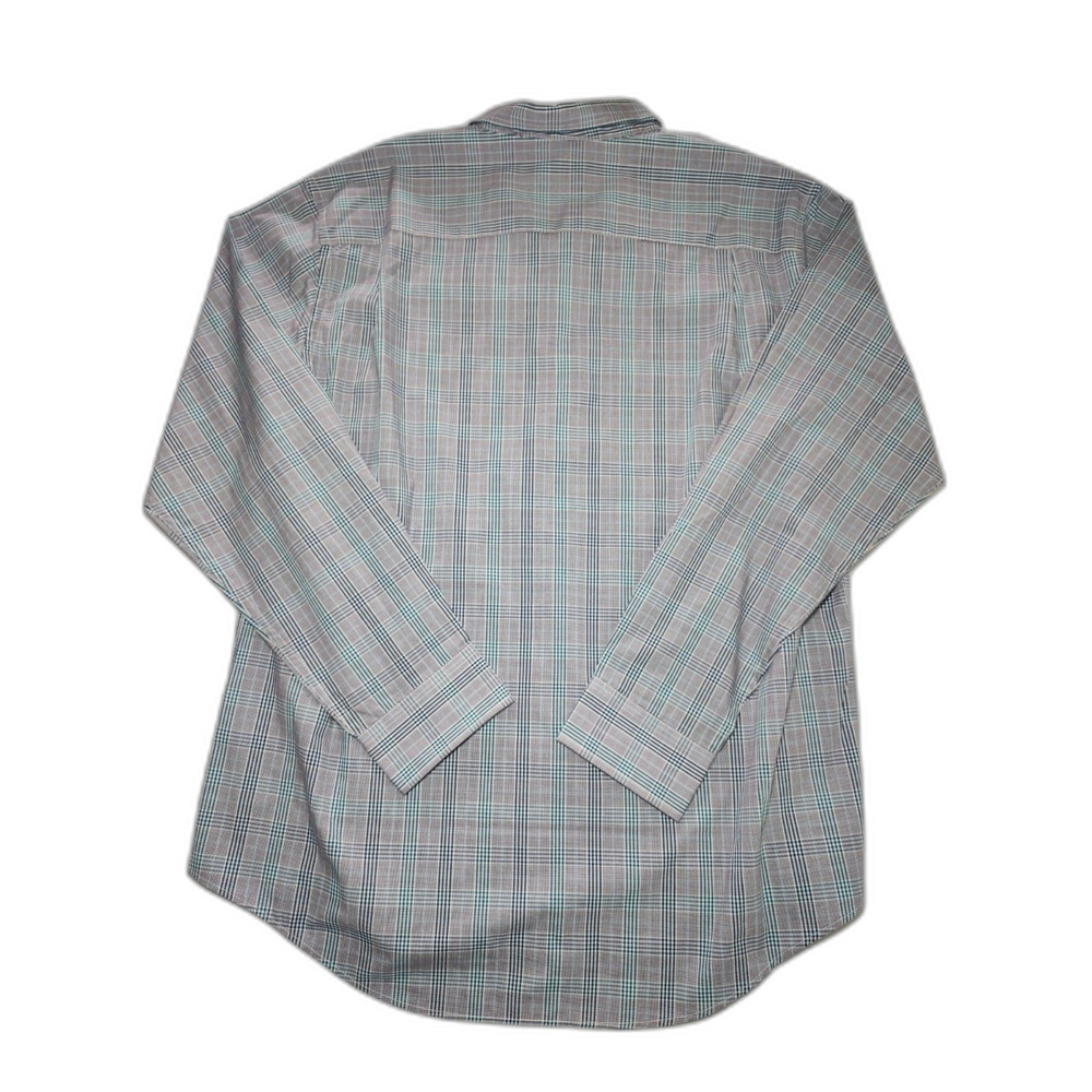 Van Heusen Multi-Checkered Long Sleeve Button Down Shirt 100% Cotton Purple XL - Picture 2 of 8